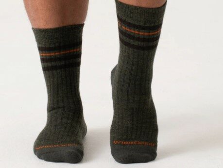 Wide Open Men's Stripe Cushioned Crew Socks